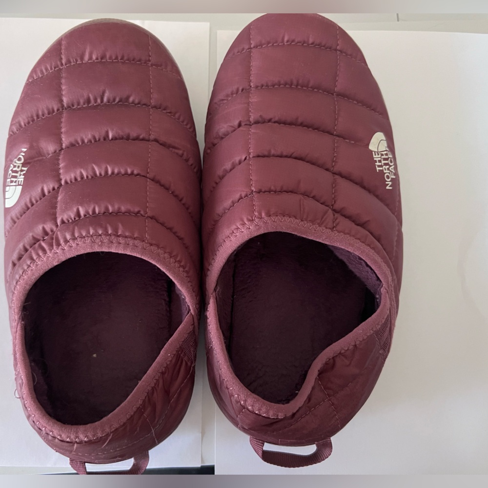 The North Face Maroon Quilted Clogs